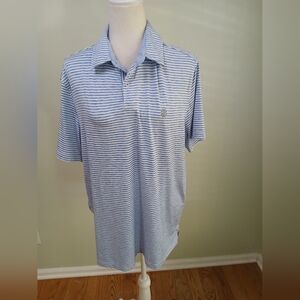 Izod Stripe Golf Short Sleeve Polo Shirt
